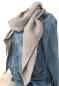 Preview: Damen Blogger Schal Winter Zipfel Tuch Stola kuschelweich warm made in Italy hellgrau 2